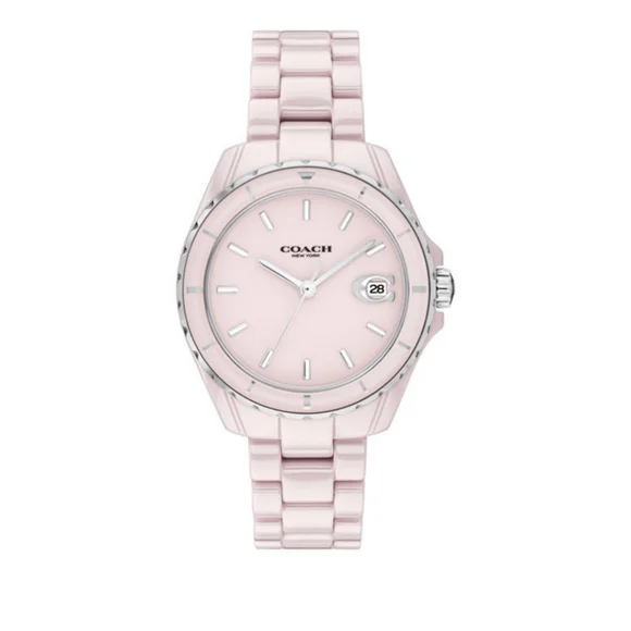 Coach New In Box Signature Plush Pink Water Resistant Watch 32mm - Picture 2 of 3